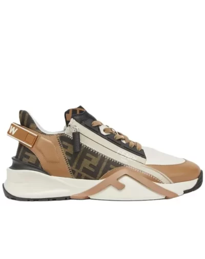 FF Flow Logo Detailed Slip 'White Brown'